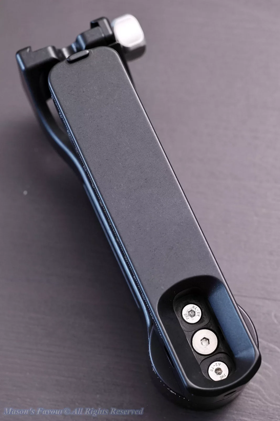 Really Right Stuff (RRS) PG-02MKII - Vertical Arm & Drop-Rail, Bottom View, Perspective 2