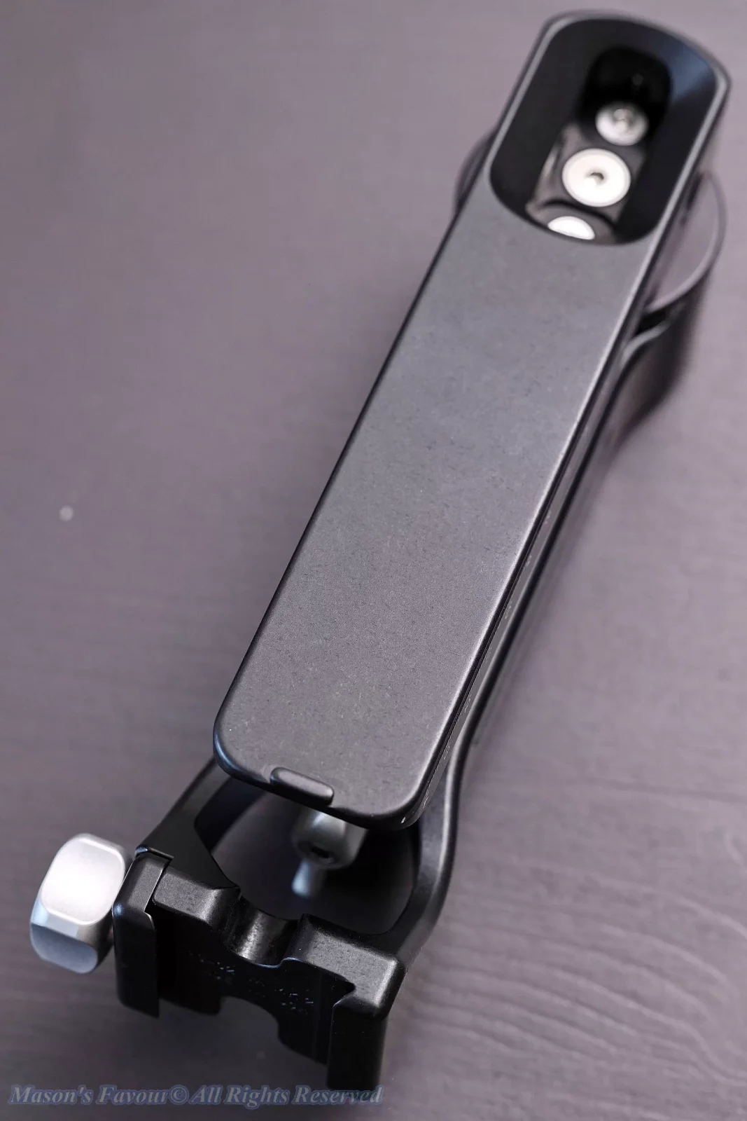 Really Right Stuff (RRS) PG-02MKII - Vertical Arm & Drop-Rail, Bottom View, Perspective 3
