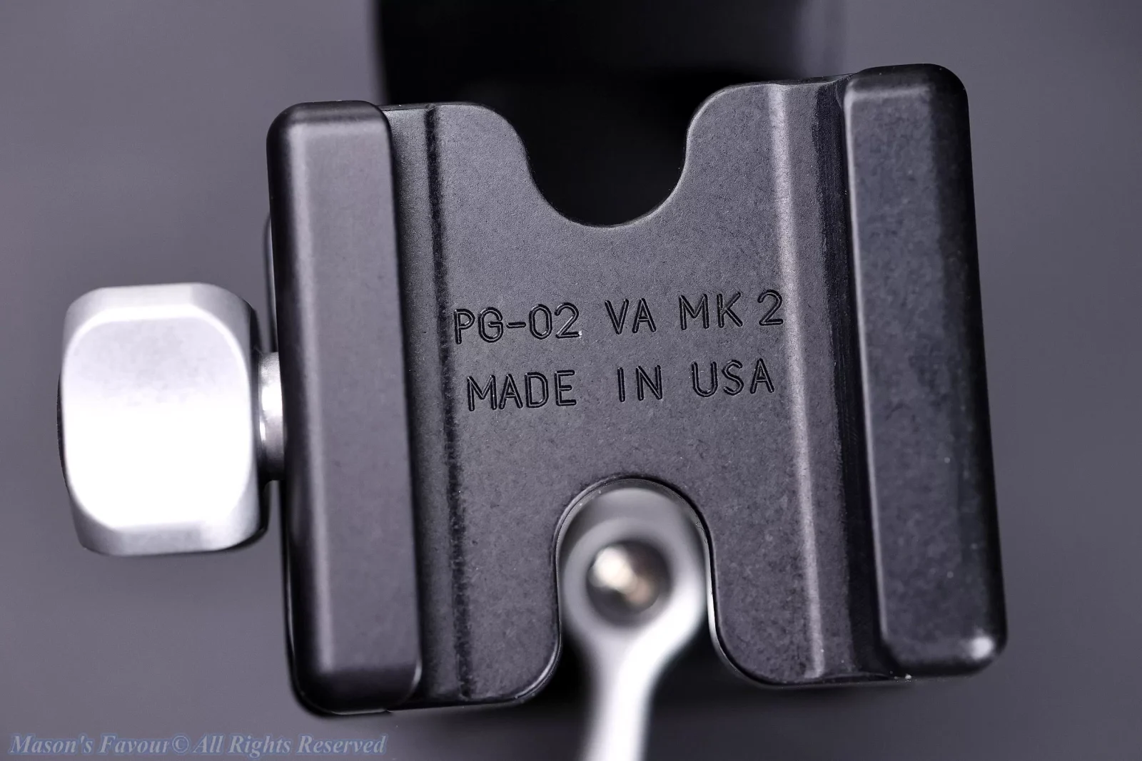 Really Right Stuff (RRS) PG-02MKII - Vertical Arm Marco - (Arca Swiss) Jaw Lock Clamp 1
