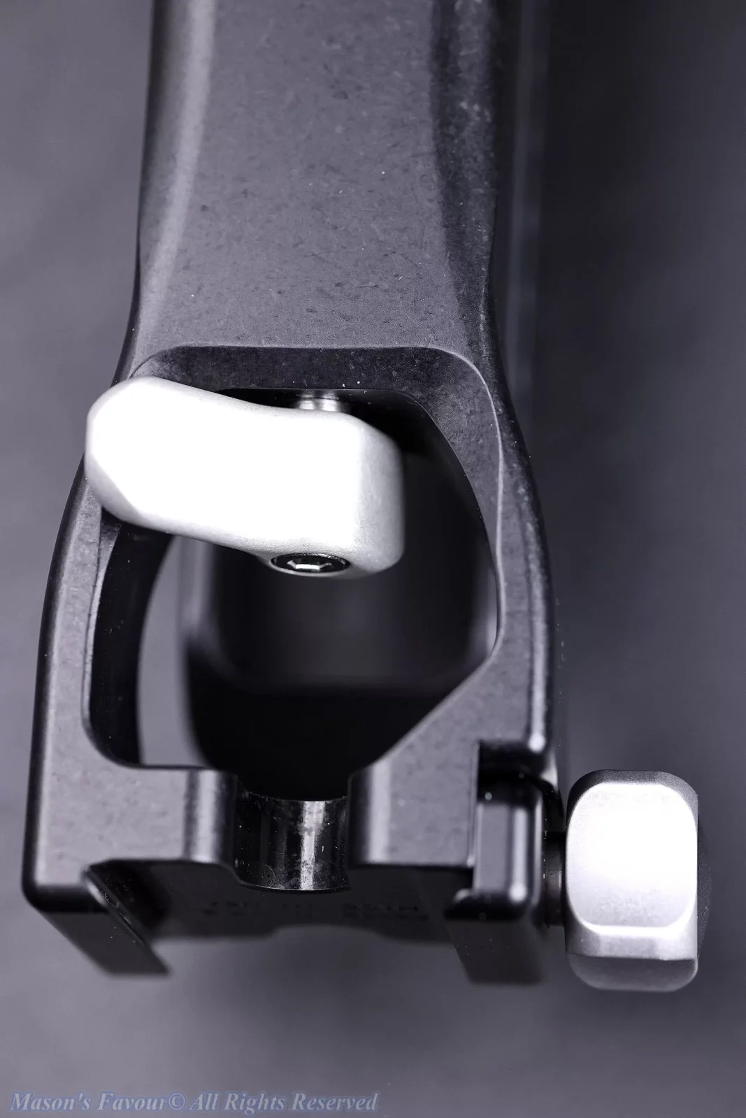 Really Right Stuff (RRS) PG-02MKII - Vertical Arm Marco - Tilt Lock Lever & (Arca Swiss) Jaw Lock Knob