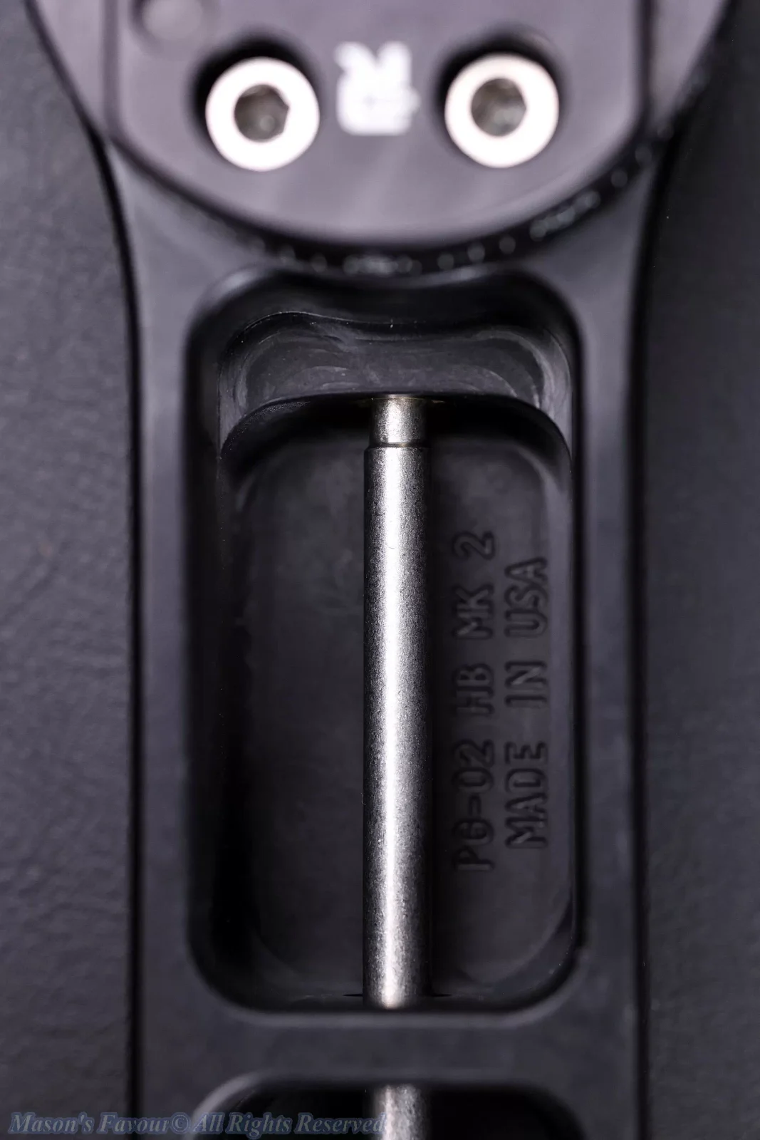Really Right Stuff (RRS) PG-02MKII - Horizontal Base Marco - Panning Lock Lever Control Shaft 1