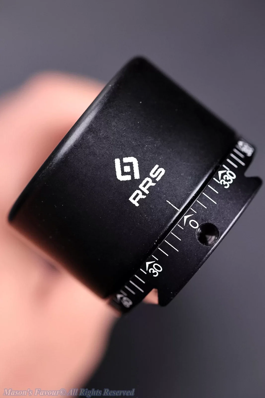 Really Right Stuff (RRS) PG-02MKII - Horizontal Base Marco - Panning Scale & Logo