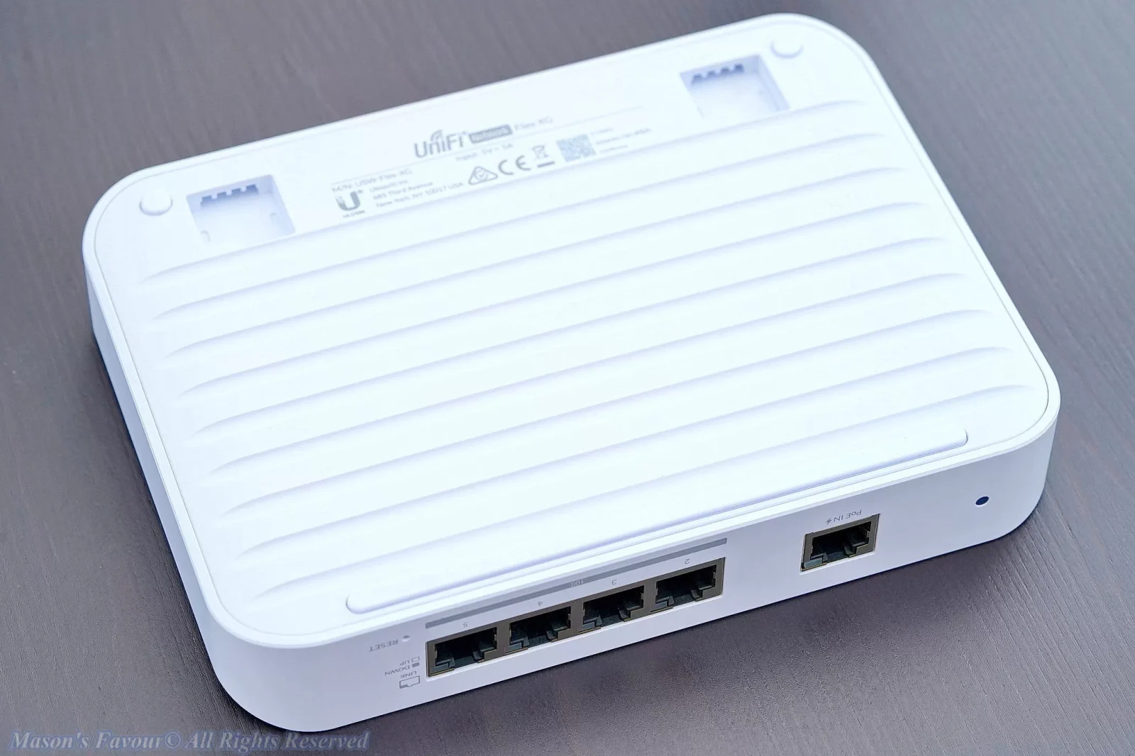 Ubiquiti UniFi Flex XG 10Gbe Switch - Perspective Bottom 1