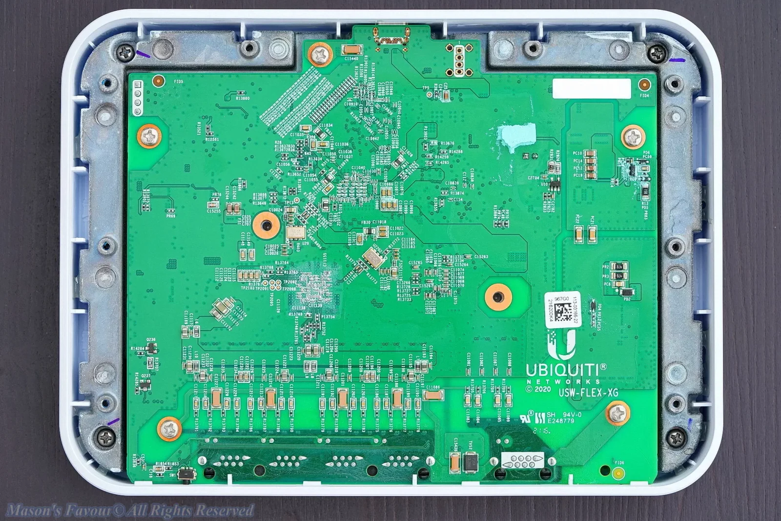 Ubiquiti UniFi Flex XG 10Gbe Switch - PCB Bottom Plane View