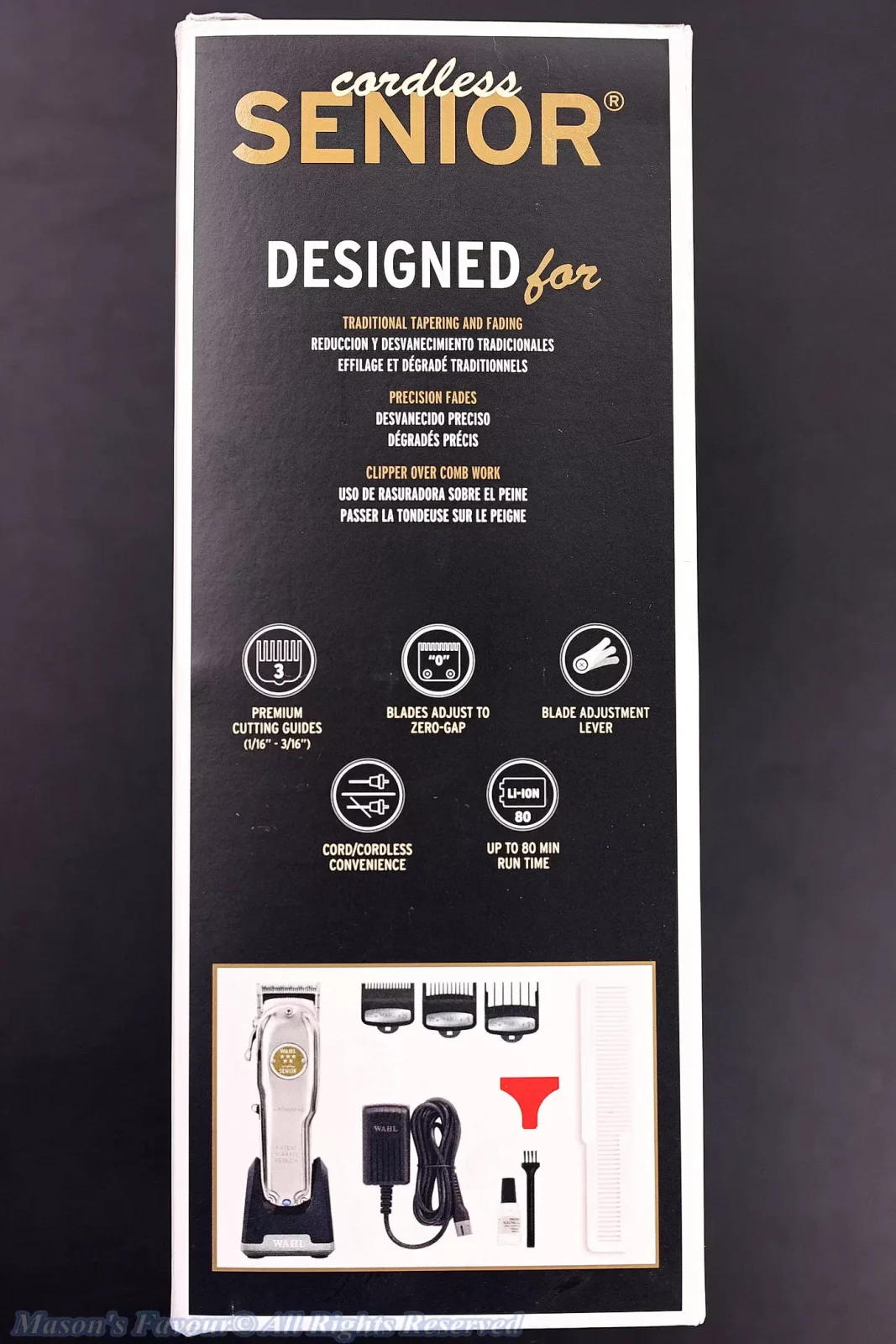 Wahl Pro Cordless Senior Metal Edition - Box, Side