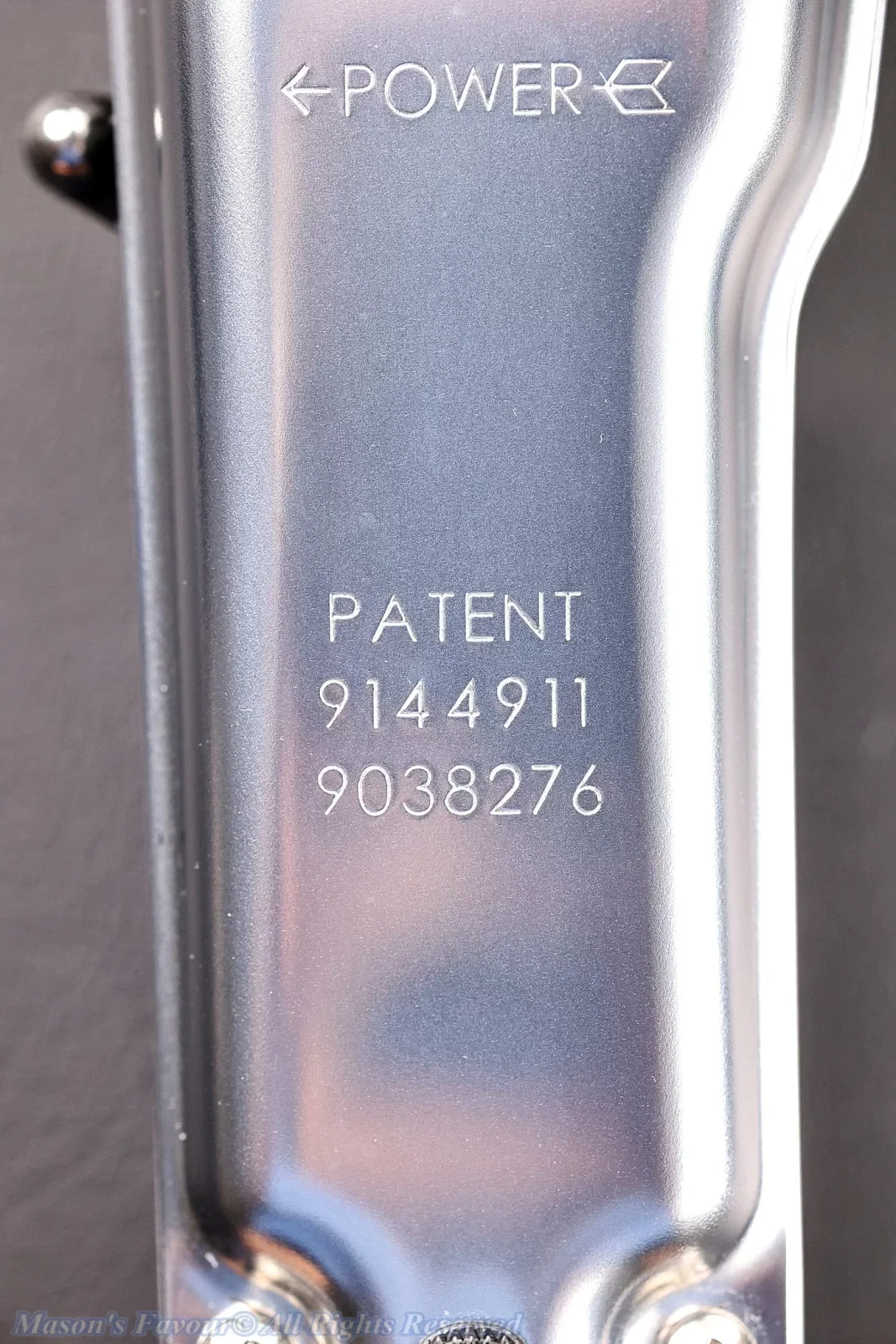Wahl Pro Cordless Senior Metal Edition - Hair Clipper, US Utility Patent Numbers on the Front