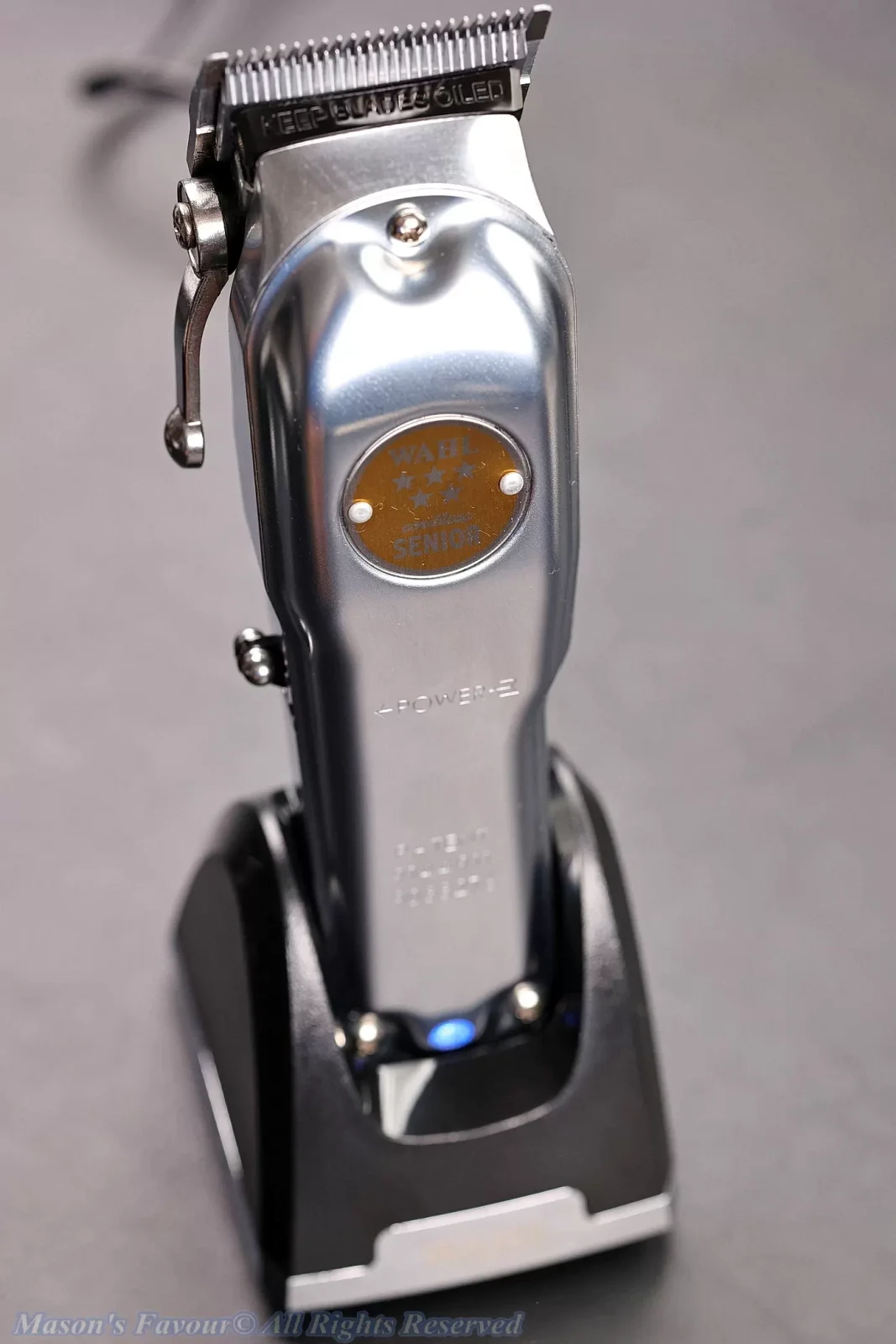 Wahl Pro Cordless Senior Metal Edition - Hair Clipper charging on the Dock