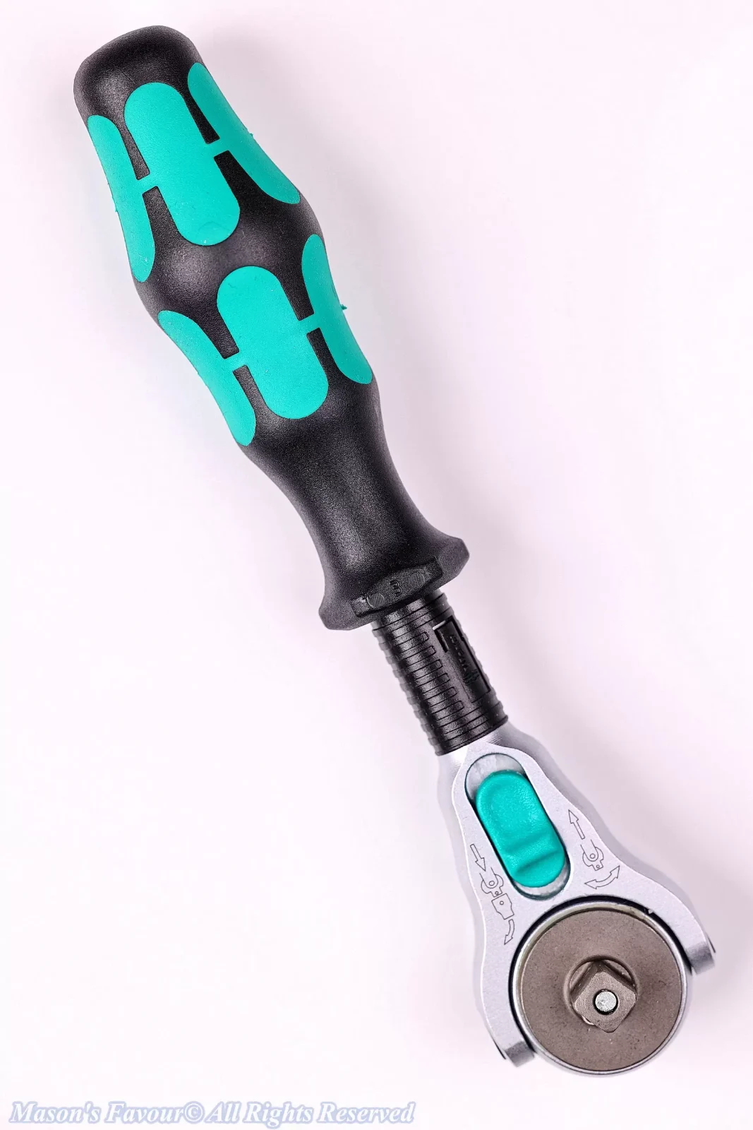 Wera KK-ZYKLOP-1/4" Ratchet Wrench Set - Ratchet Wrench, Rear Perspective 1