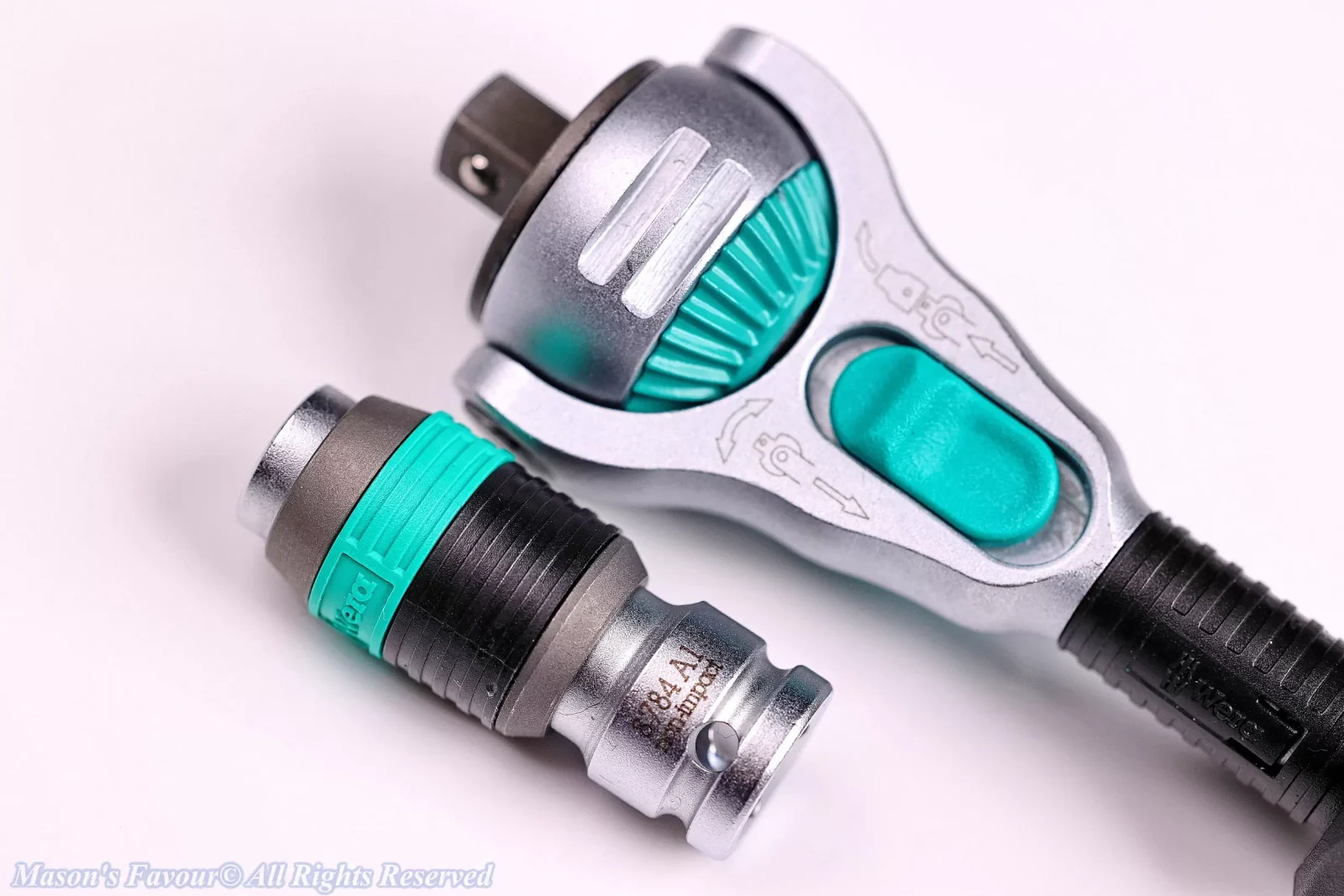 Wera KK-ZYKLOP-1/4" Ratchet Wrench Set - Ratchet Wrench, Eyeball Connector & Bushing Adapter