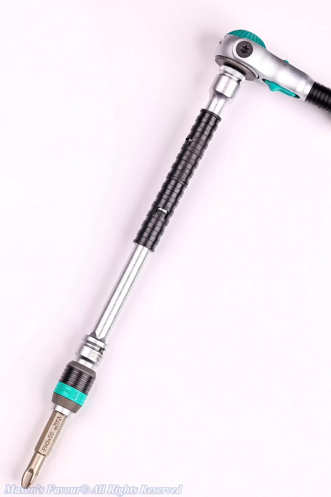 Wera KK-ZYKLOP-1/4" Ratchet Wrench Set - Ratchet Wrench & the Extender Shaft & Screwdriver Bit
