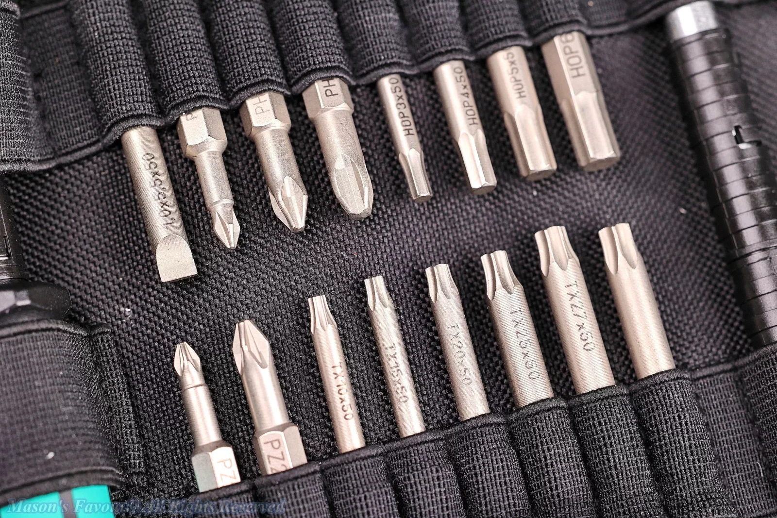 Wera KK-ZYKLOP-1/4" Ratchet Wrench Set - Inside the Nylon Tool Roll Bag 2