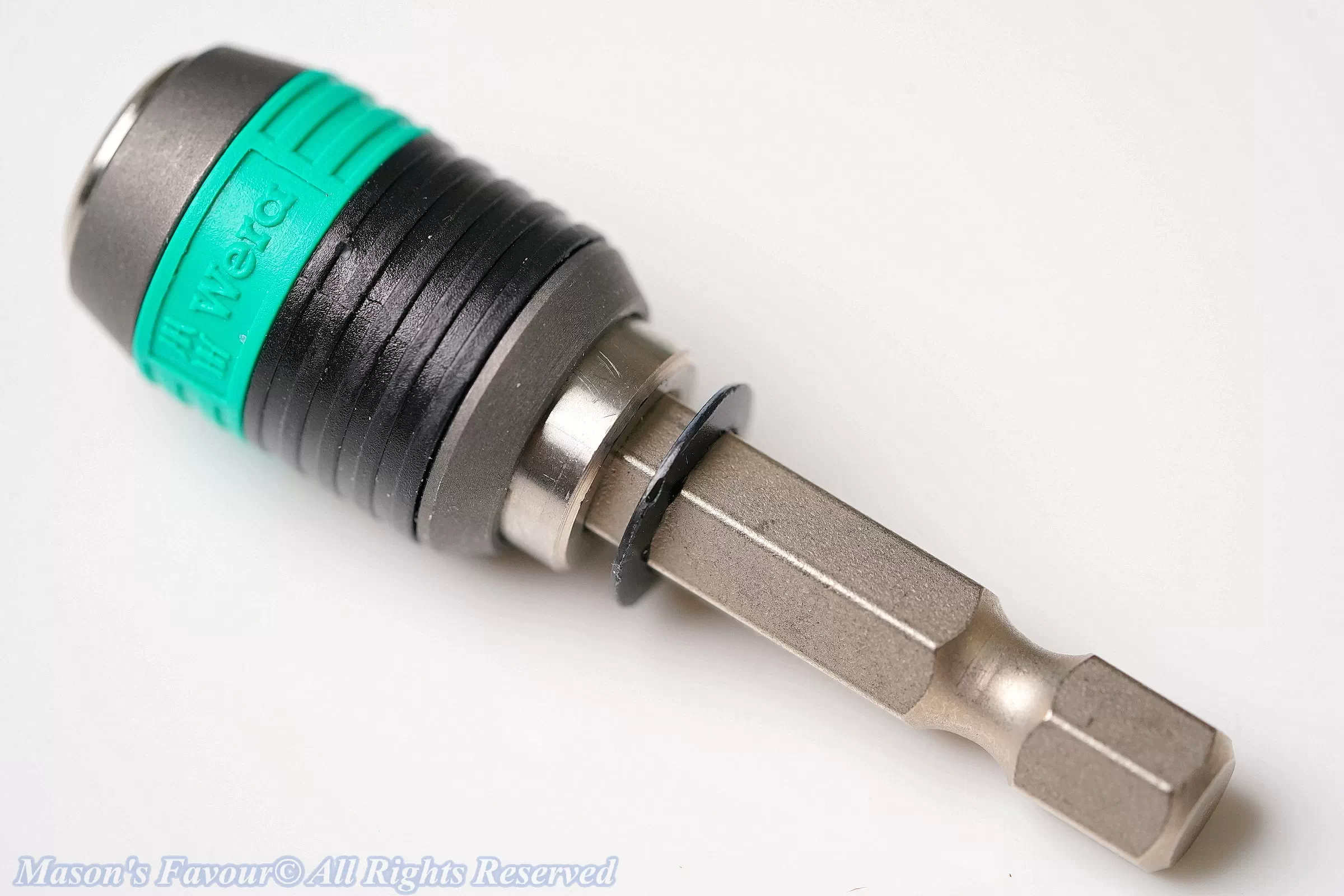 Wera Tool-Check Plus 39 Pieces - Rapidaptor Bit Holder (Adaptor), Sleeve Latch in Bit-releasing Position