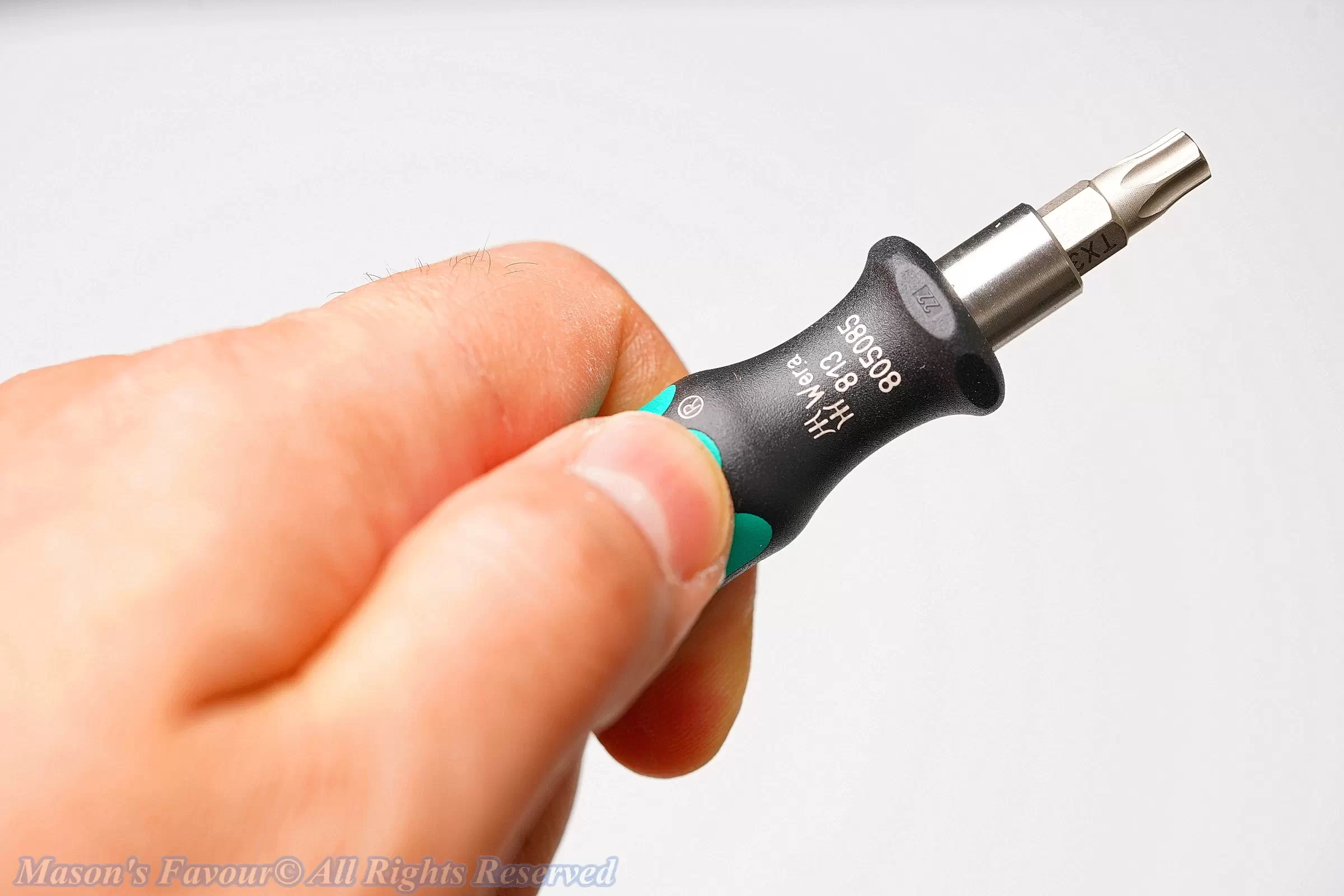 Wera Tool-Check Plus 39 Pieces - Torx Bit on Screwdriver Handle, Held by My Hand