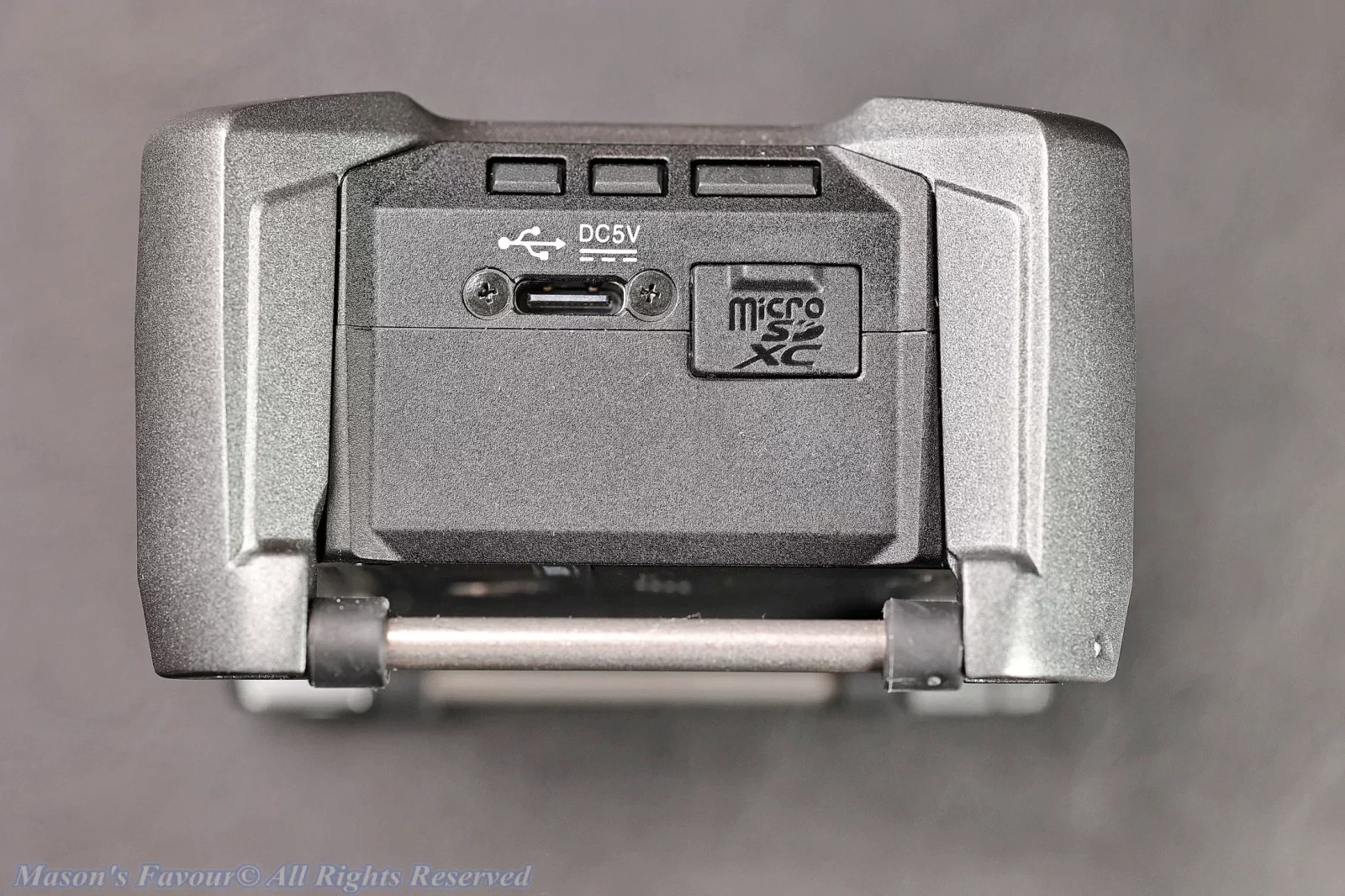 Zoom F3 Field Recorder - Side with Micro SD Slot & USB-C Power Port