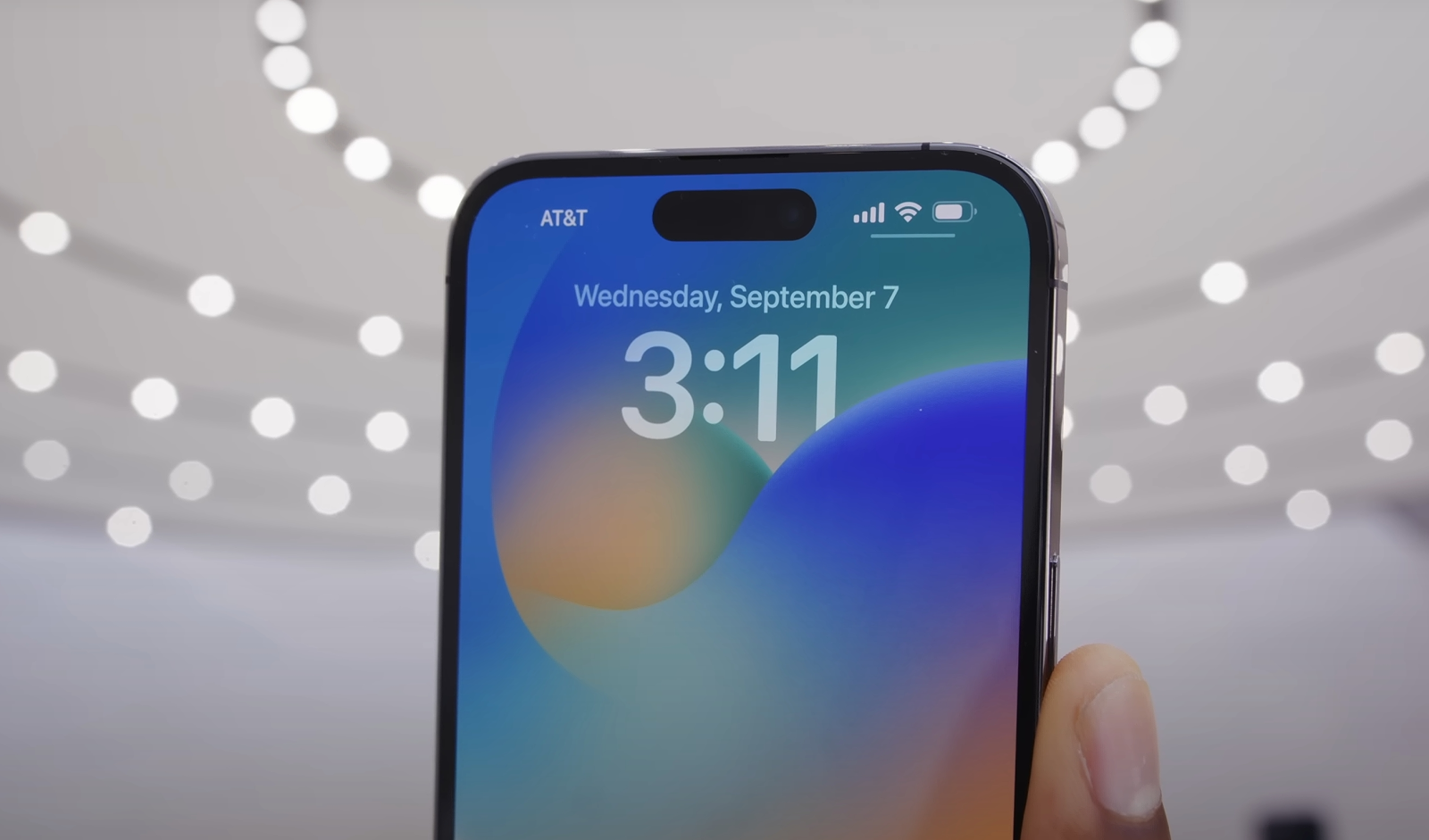 Dynamic Island on iPhone 14 Pro, of which image is sourced from YT website
