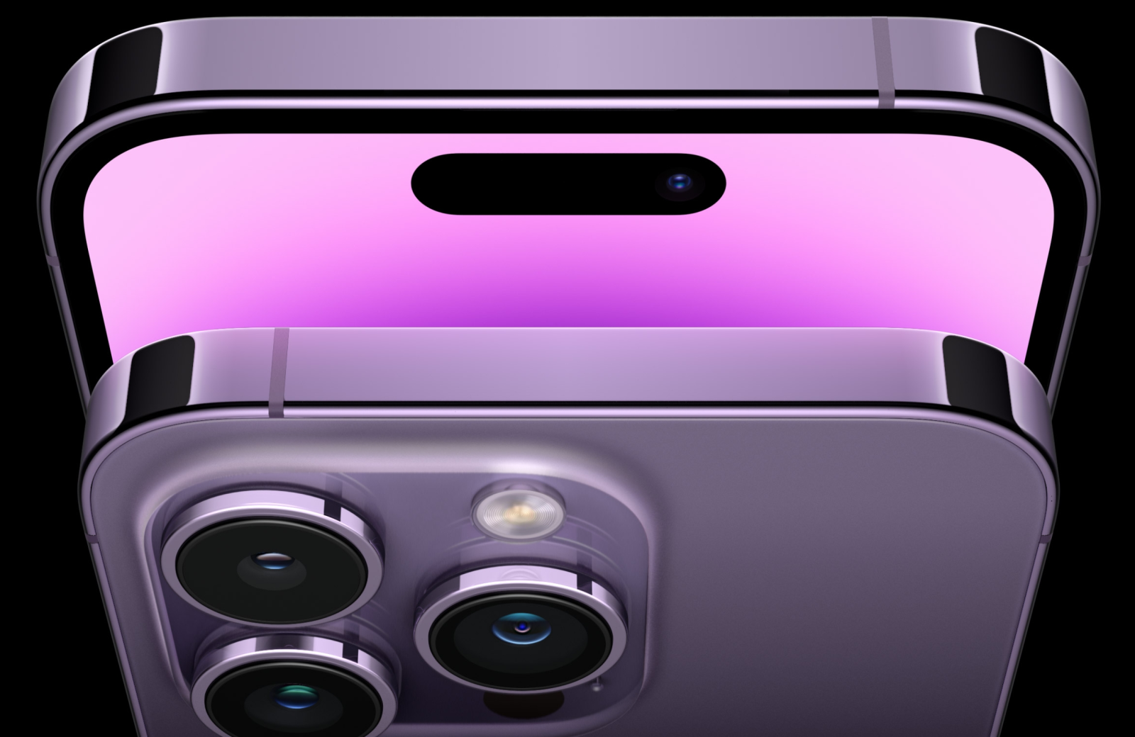 Dynamic Island on iPhone 14 Pro, of which image is sourced from Apple website